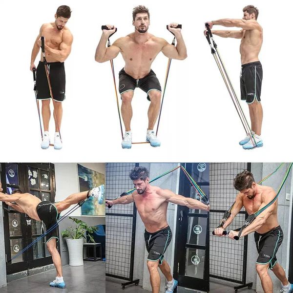 Bodybuilding Resistance Bands Set     مجموعة أشرطة المقاومة لكمال الأجسام